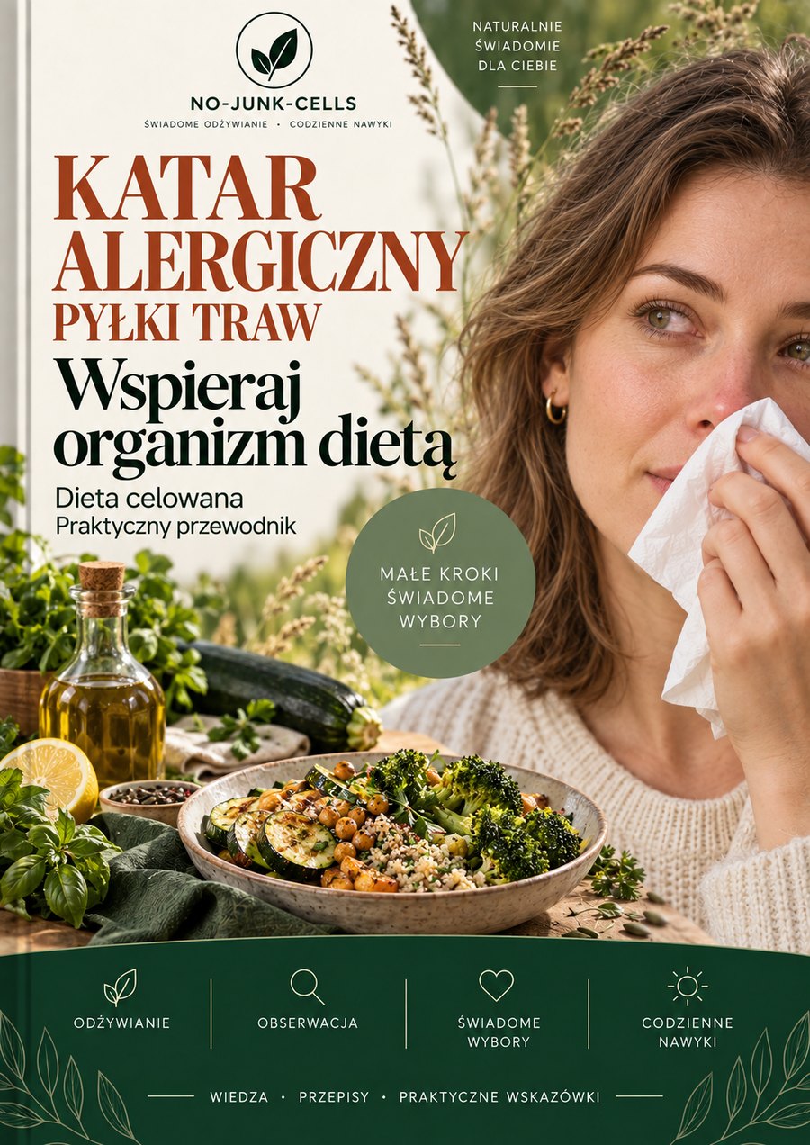 Okładka e-booka: Katar alergiczny, pyłki traw — wspieraj organizm dietą