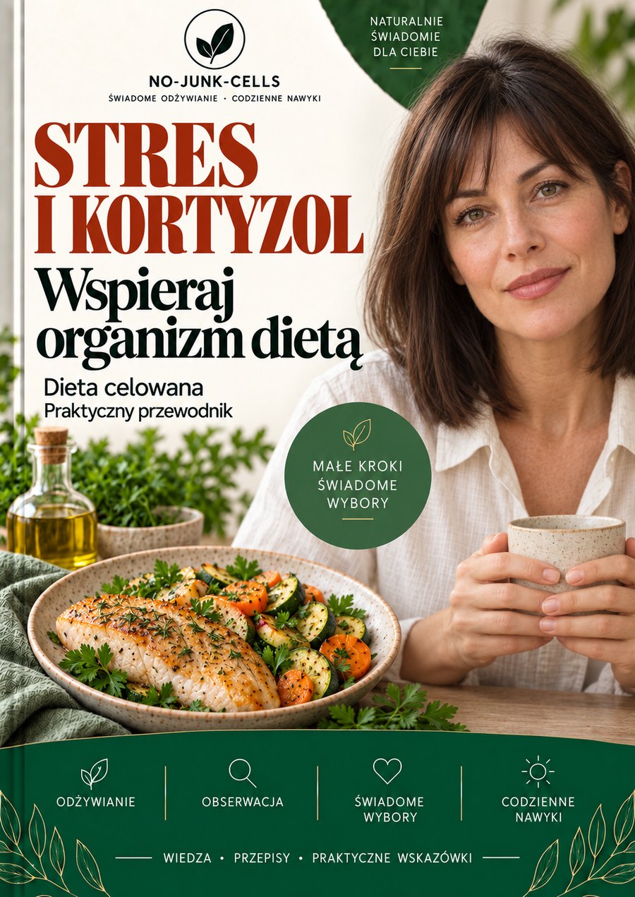Okładka e-booka: Stres i kortyzol — wspieraj organizm dietą