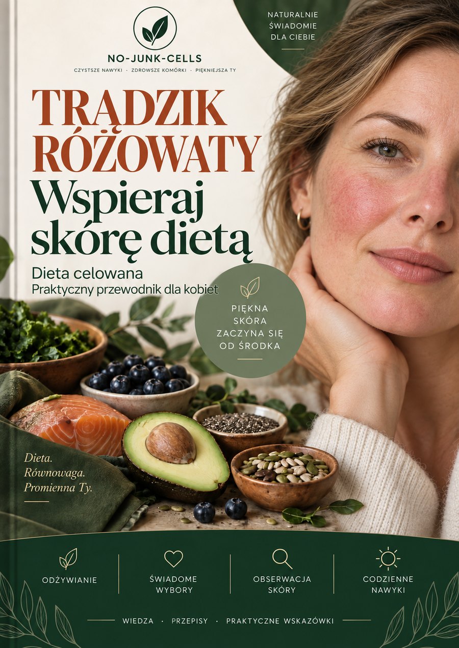 Okładka e-booka: Trądzik różowaty — wspieraj skórę dietą